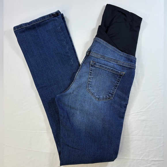 Isabel Maternity Denim Bootcut Over The Belly Design Jeans | Size 2 (26R) - Picture 3 of 8